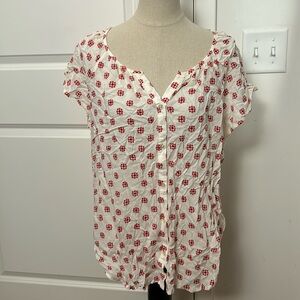 Geometric Flower Blouse